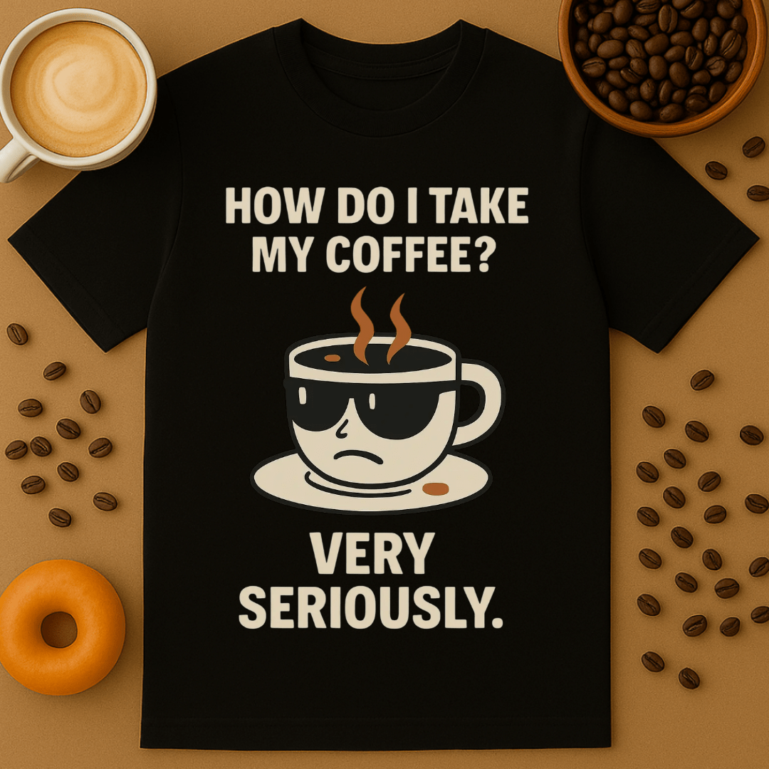 How Do I Take My Coffee? Very Seriously Graphic Tee