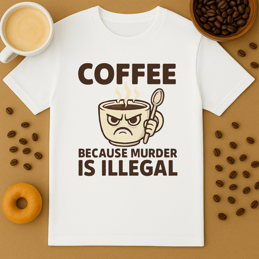 Coffee Because Murder Is Illegal Graphic Tee