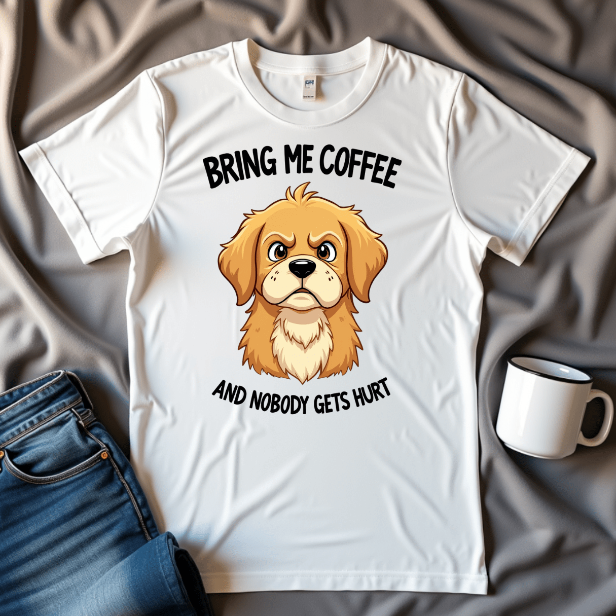 Bring Me Coffee And Nobody Gets Hurt Golden Retriver T-shirt