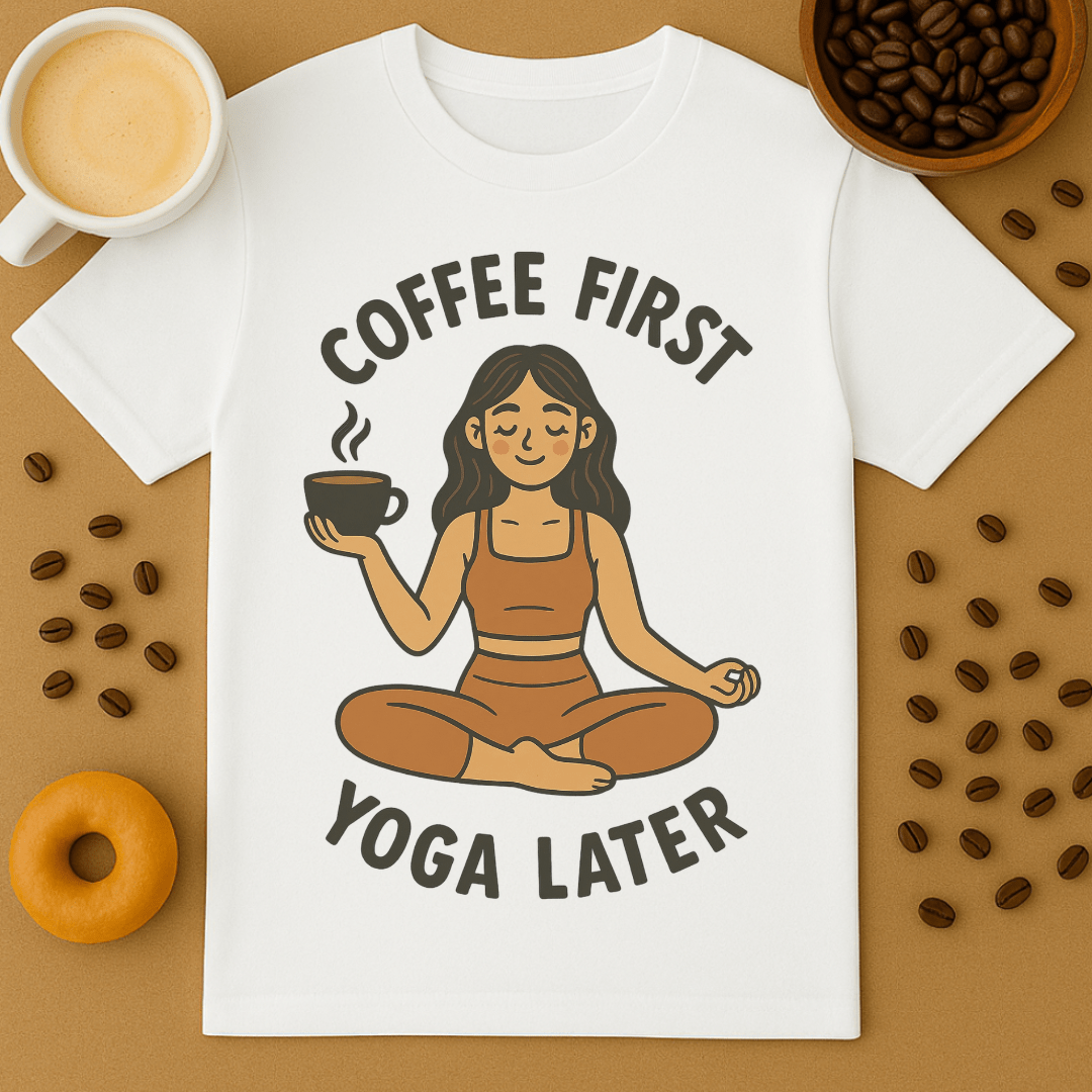 Coffee First Yoga Later T Shirt
