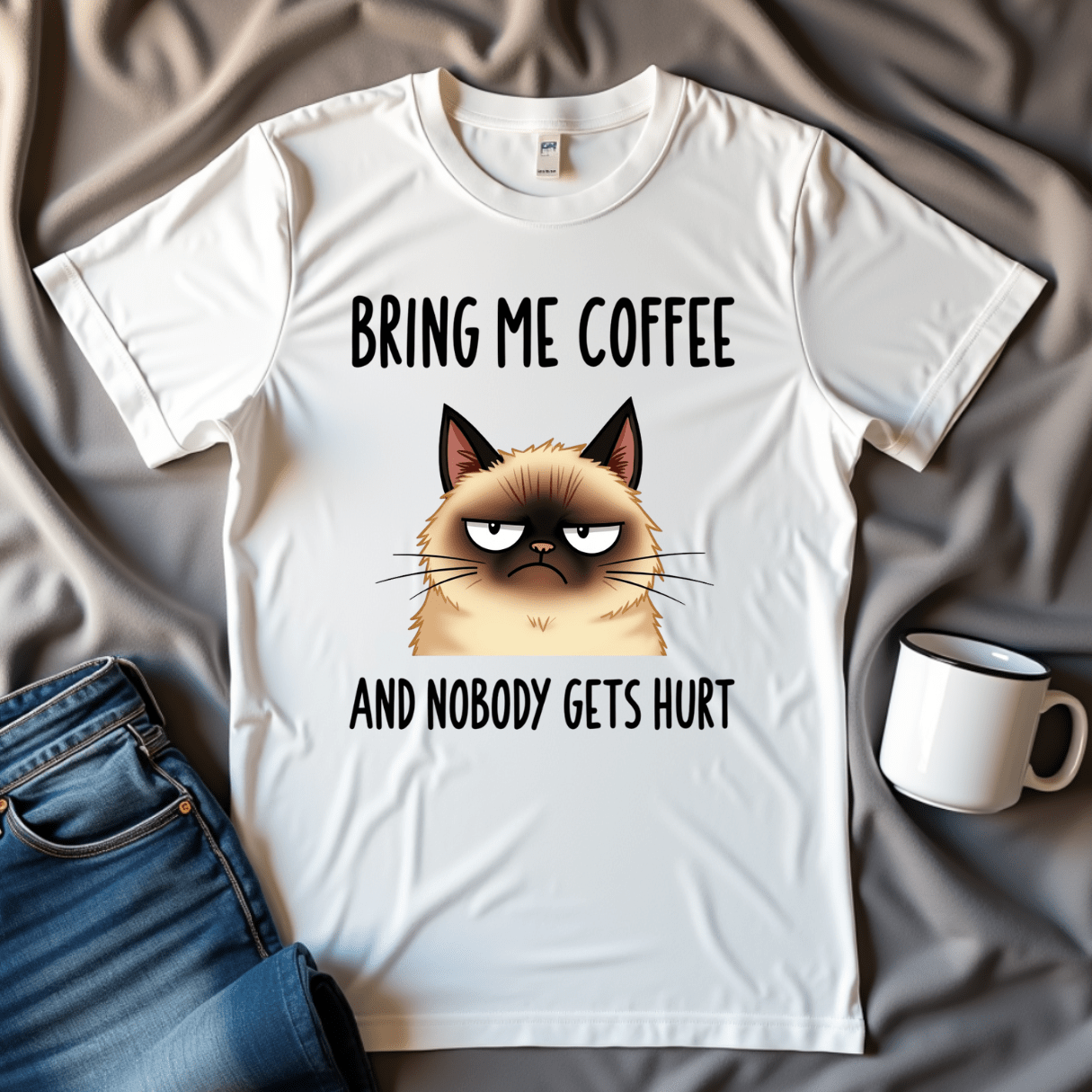 Bring Me Coffee, And Nobody Gets Hurt Cat T-shirt