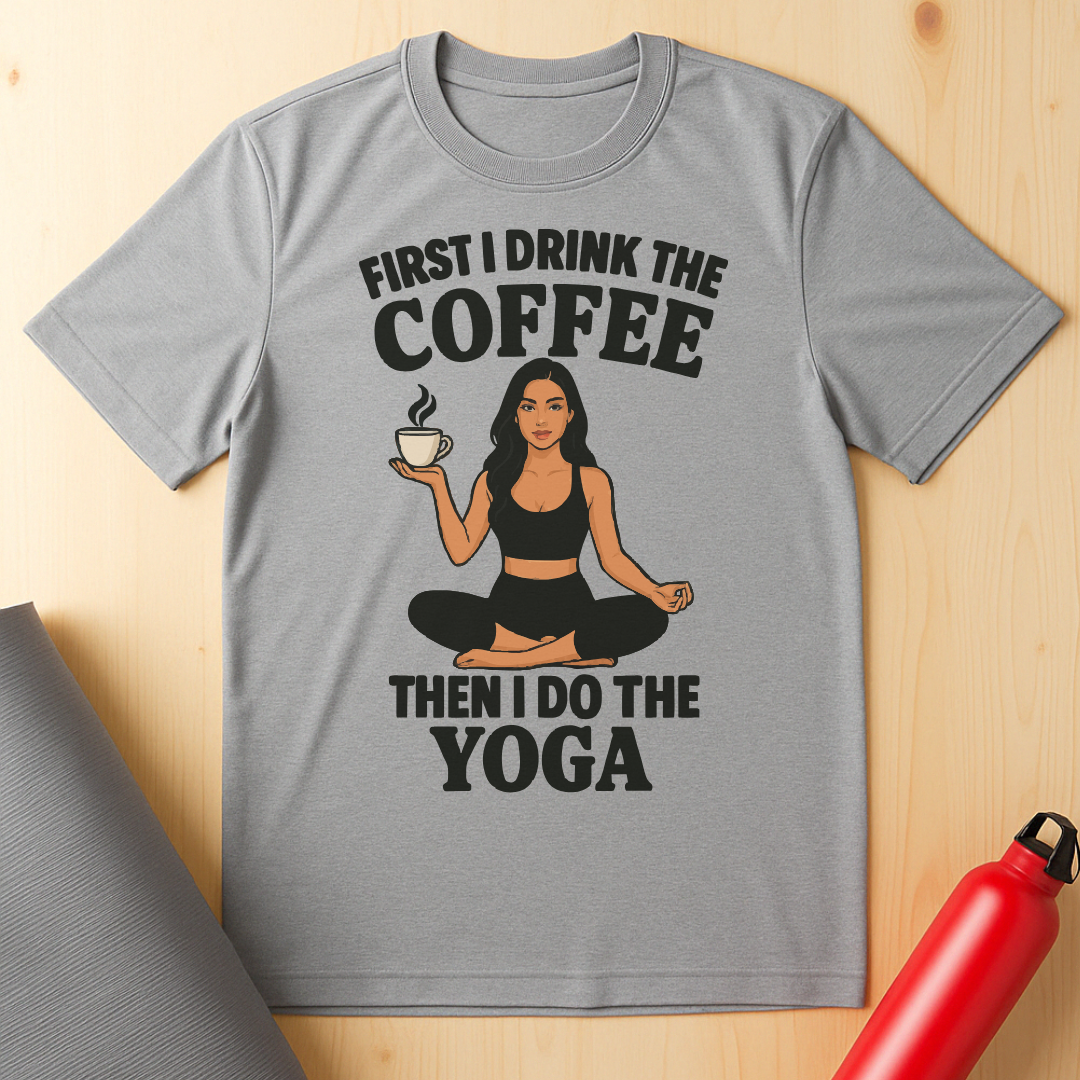 Yoga Pose Coffee Tee