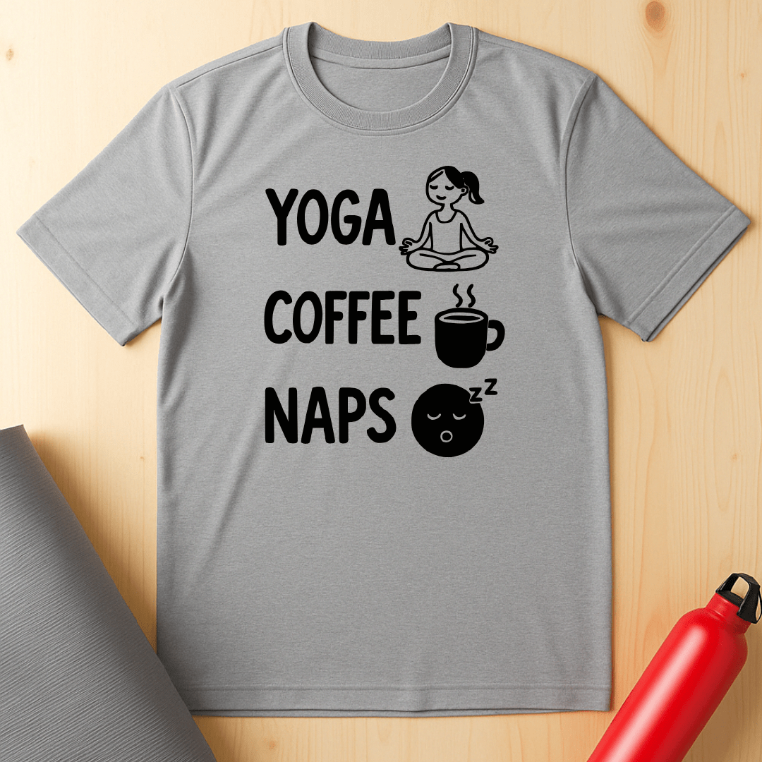Yoga Coffee Naps Unisex Tee