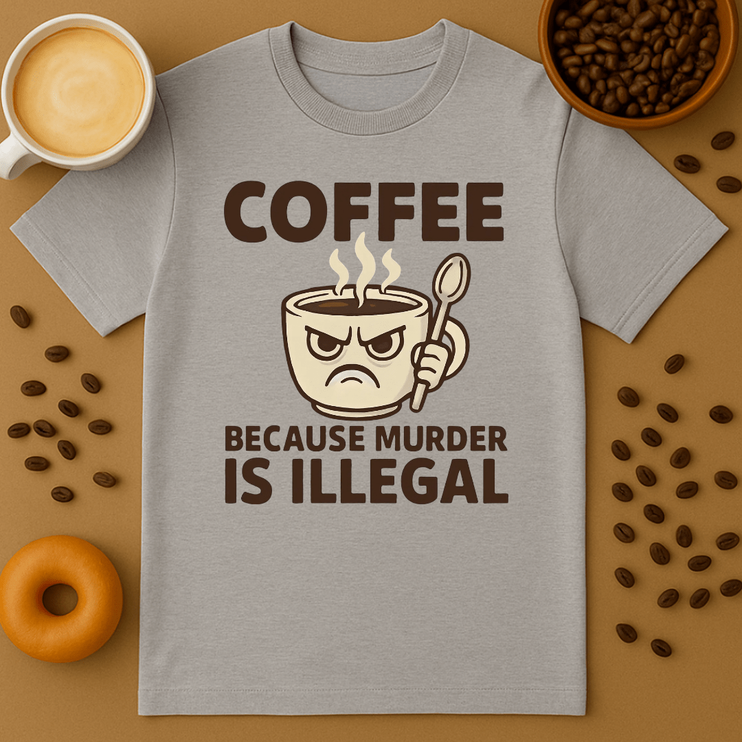 Coffee Because Murder Is Illegal Graphic Tee