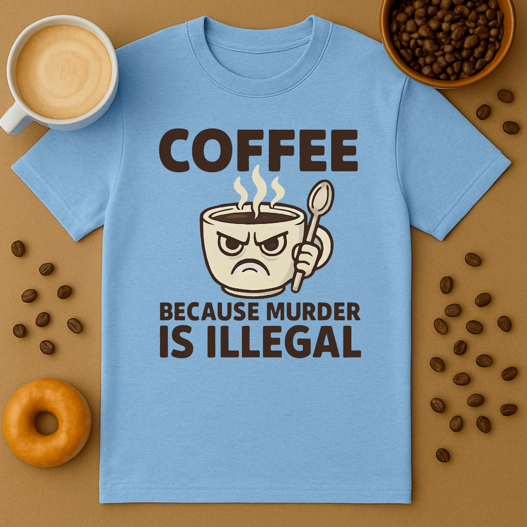 Coffee Because Murder Is Illegal Graphic Tee