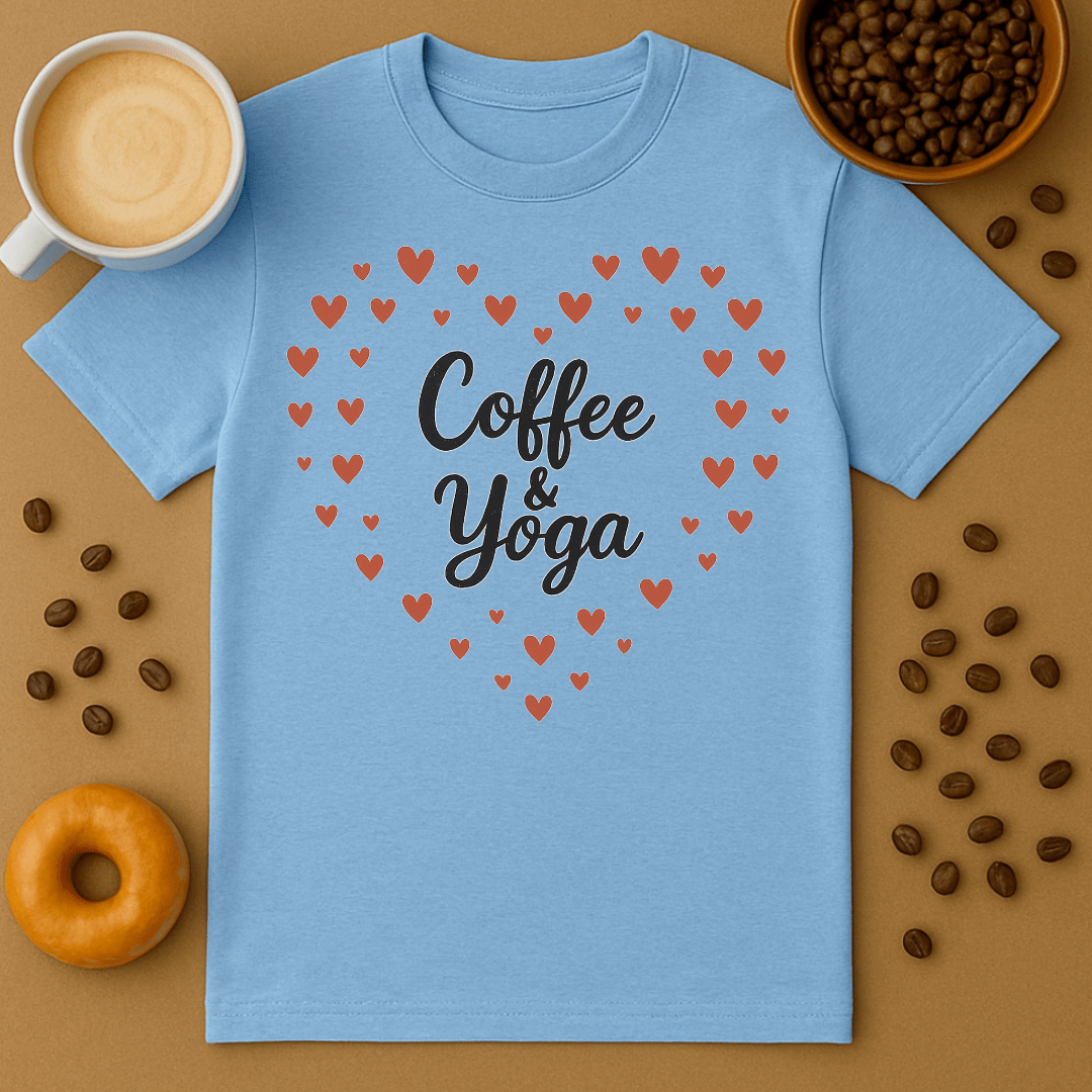 Coffee & Yoga Heart Tee