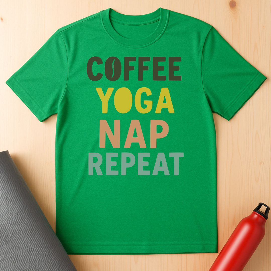 Coffee, Yoga, Nap, Repeat Tee