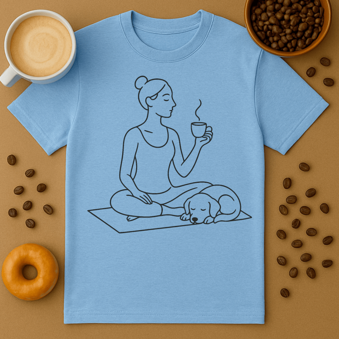 Yoga Line Art Dog Tee
