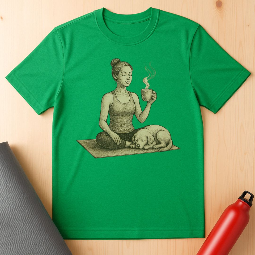 Vintage Style Coffee Yoga Tee