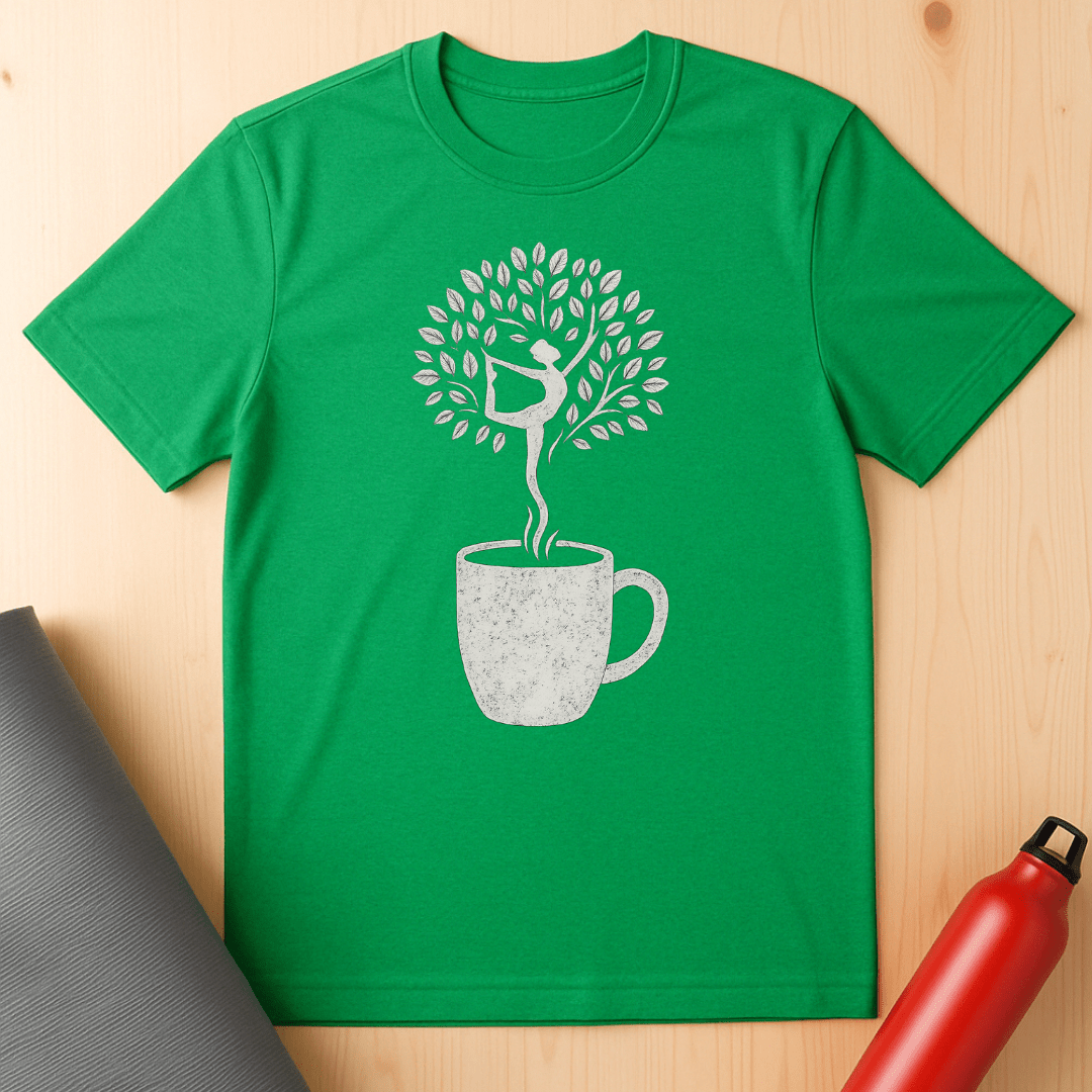 Coffee, Yoga Tree Tee