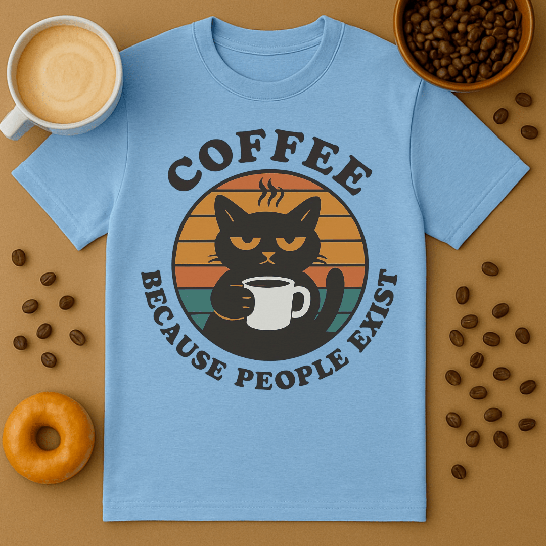 Coffee People People Exist Cat Shirt