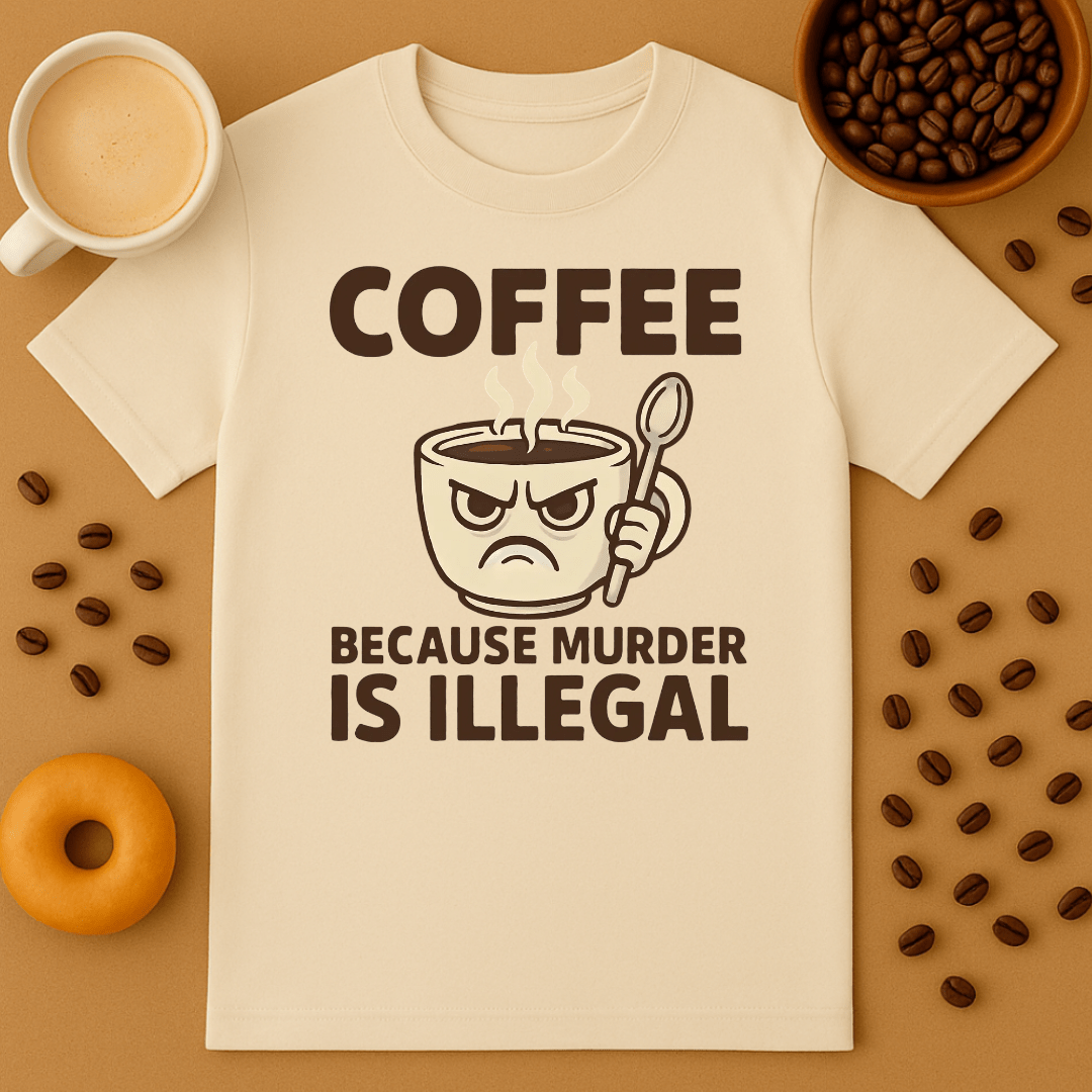 Coffee Because Murder Is Illegal Graphic Tee