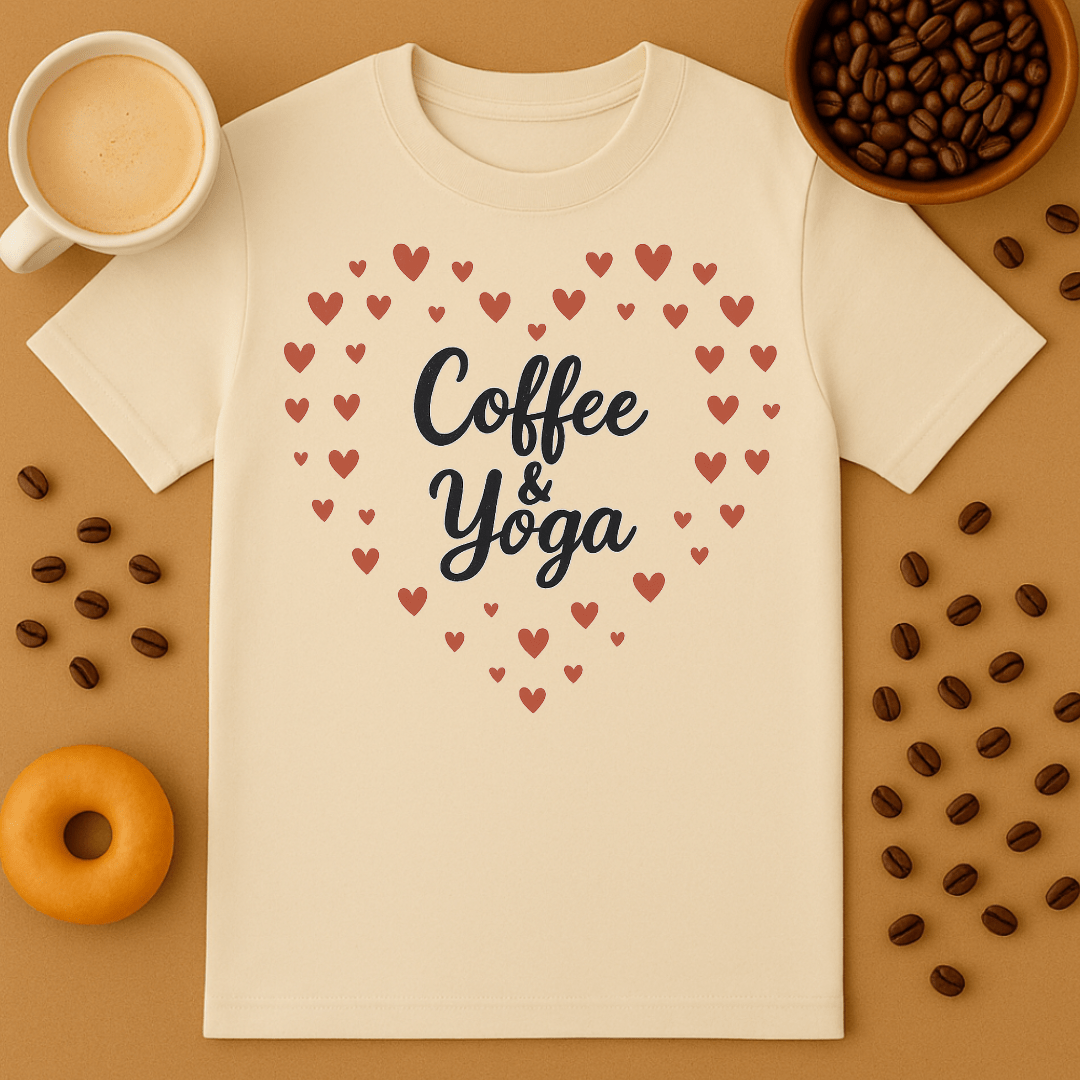 Coffee & Yoga Heart Tee