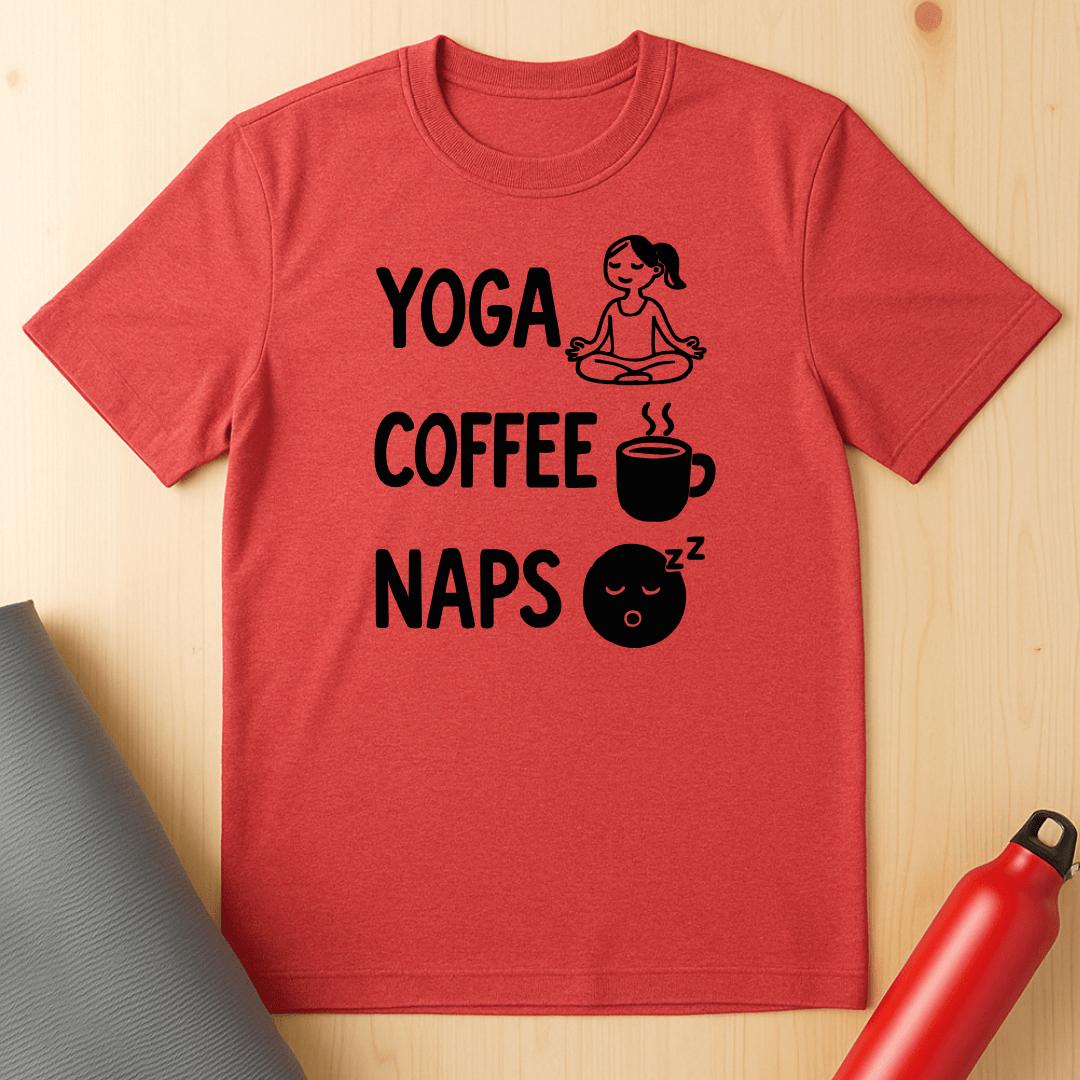 Yoga Coffee Naps Unisex Tee