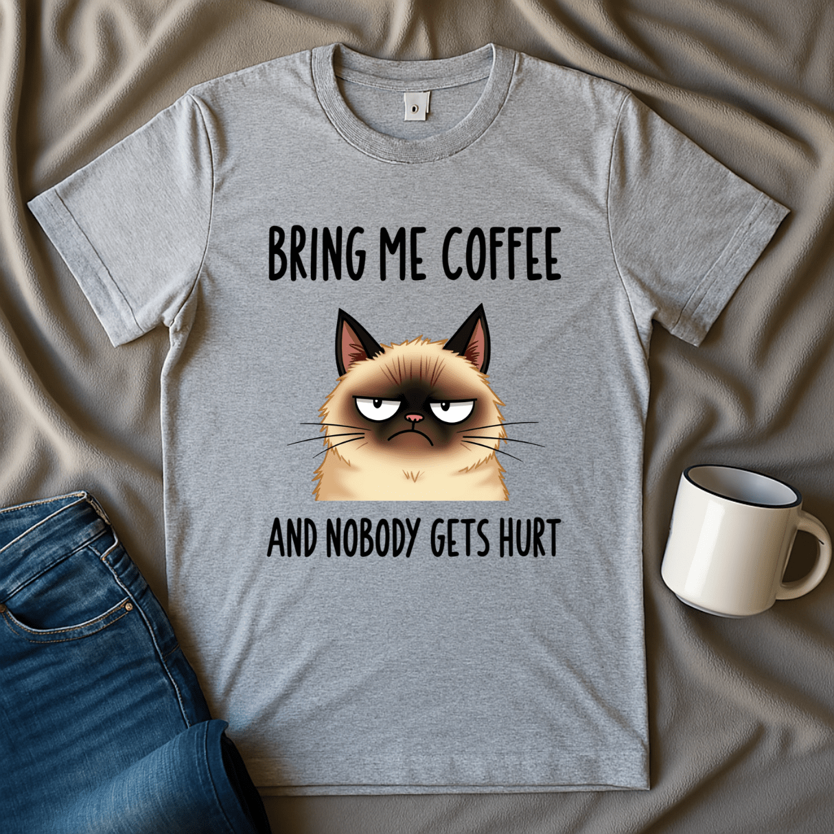 Bring Me Coffee, And Nobody Gets Hurt Cat T-shirt