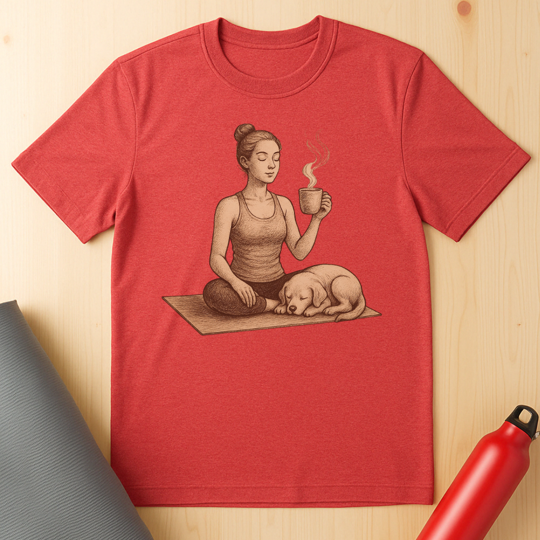 Vintage Style Coffee Yoga Tee