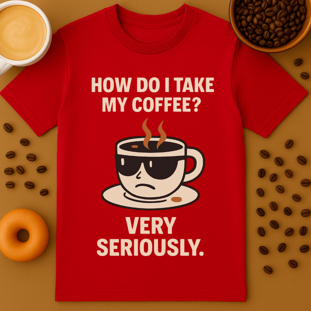 How Do I Take My Coffee? Very Seriously Graphic Tee