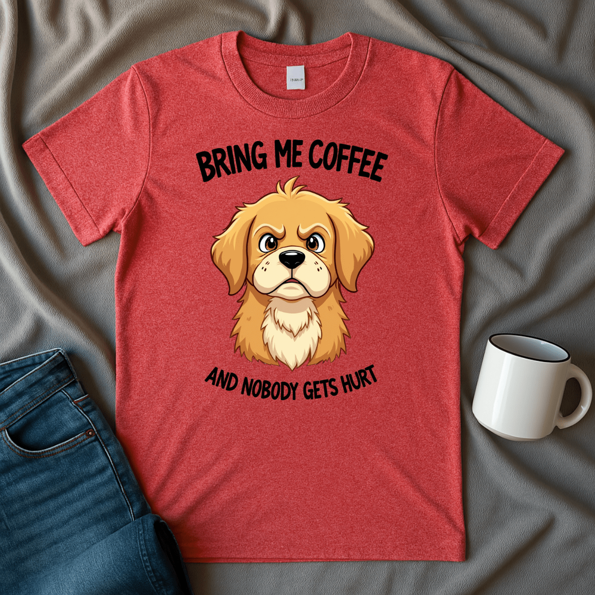 Bring Me Coffee And Nobody Gets Hurt Golden Retriver T-shirt