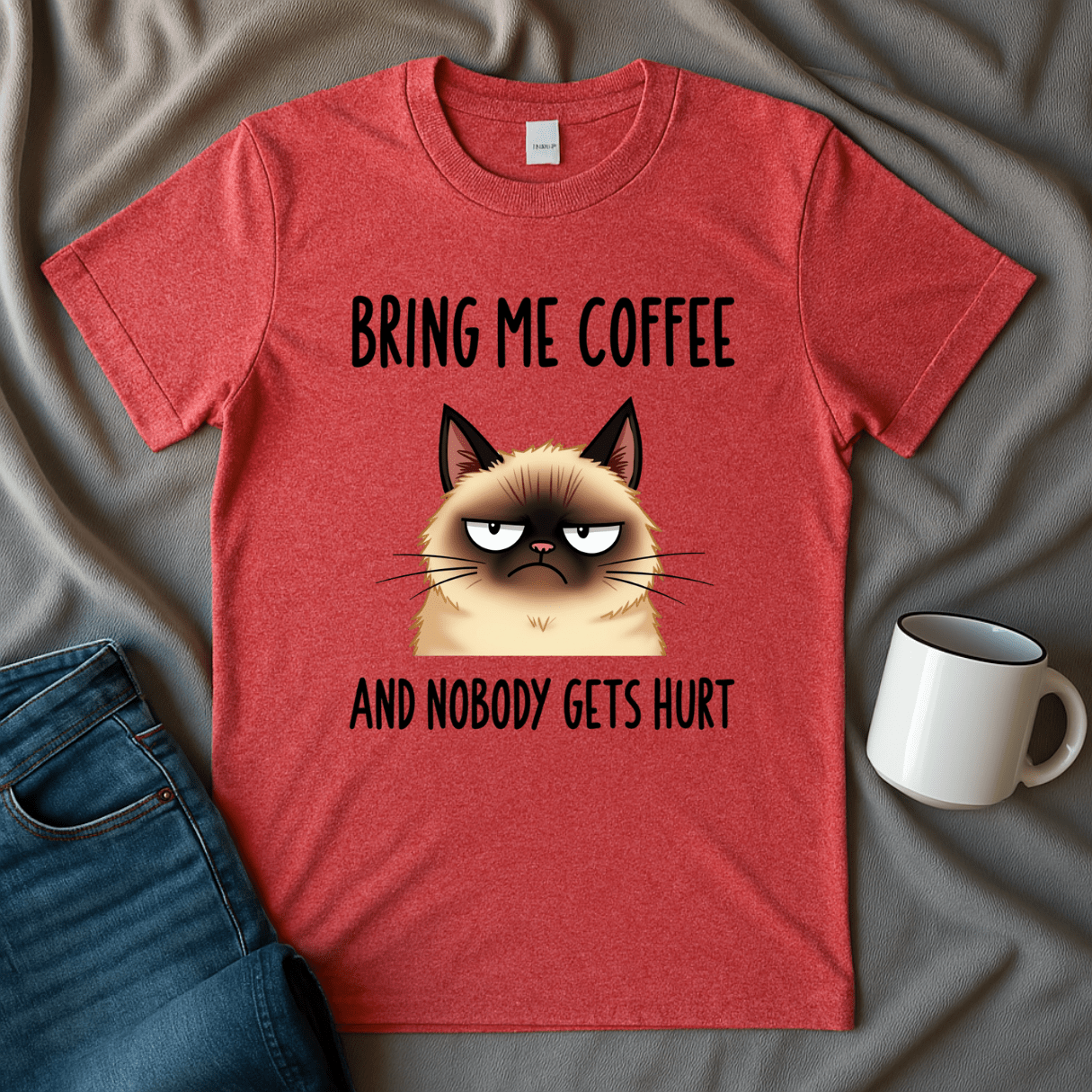 Bring Me Coffee, And Nobody Gets Hurt Cat T-shirt