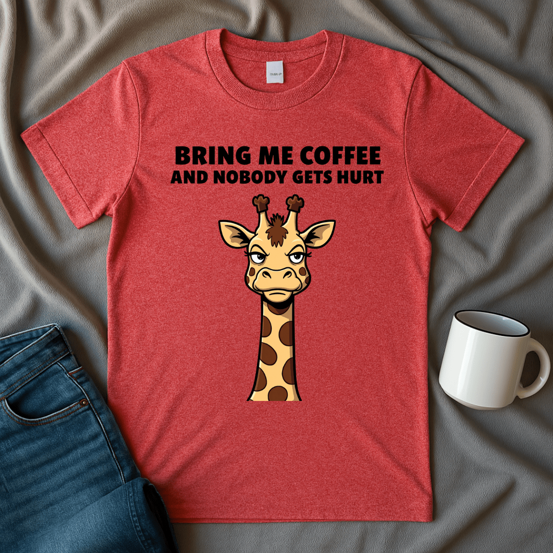 Bring Me Coffee And Nobody Gets Hurt Giraffe T-shirt