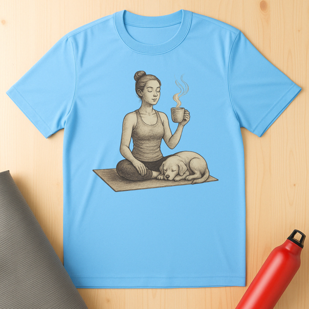 Vintage Style Coffee Yoga Tee
