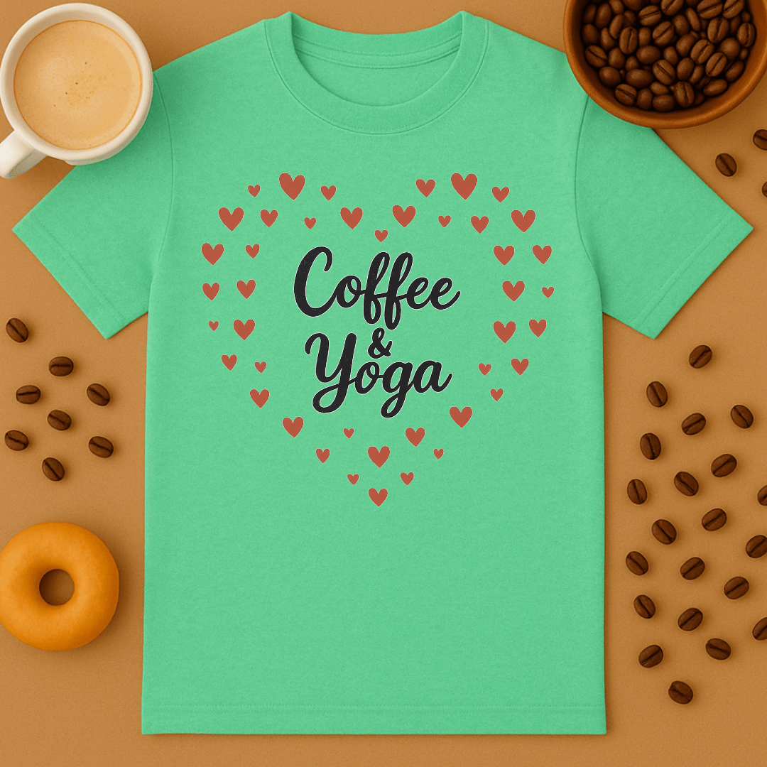 Coffee & Yoga Heart Tee