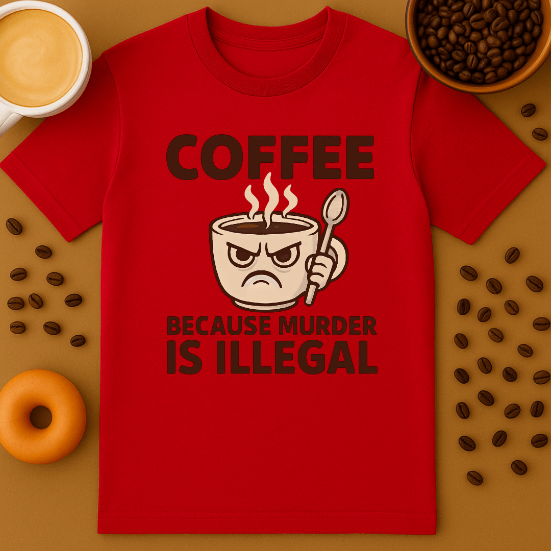 Coffee Because Murder Is Illegal Graphic Tee
