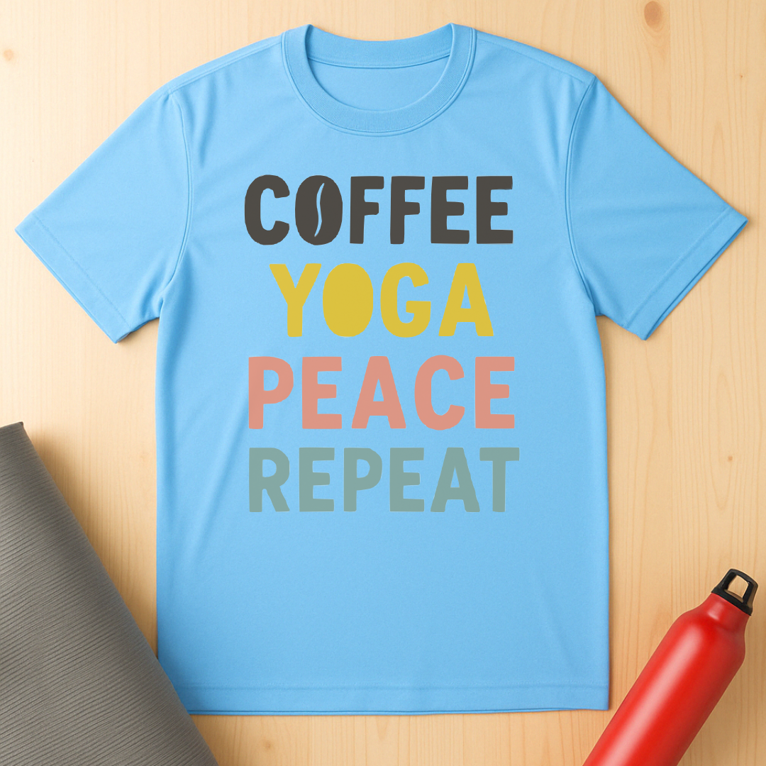 Coffee, Yoga, Peace, Repeat Tee