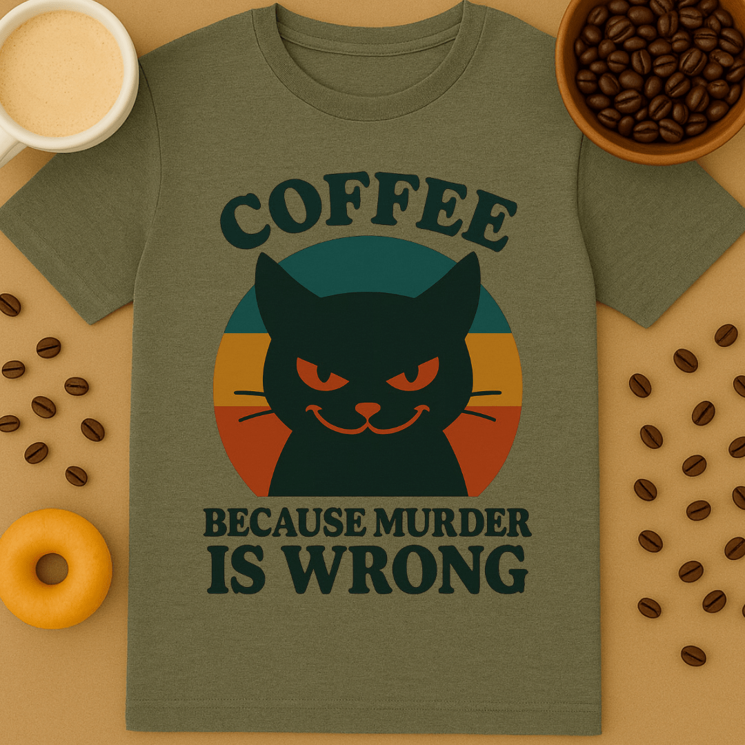 Coffee Because Murder Is Wrong Graphic Tee
