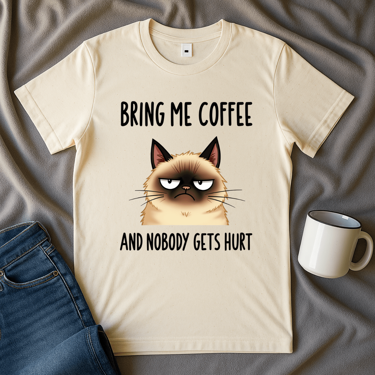 Bring Me Coffee, And Nobody Gets Hurt Cat T-shirt
