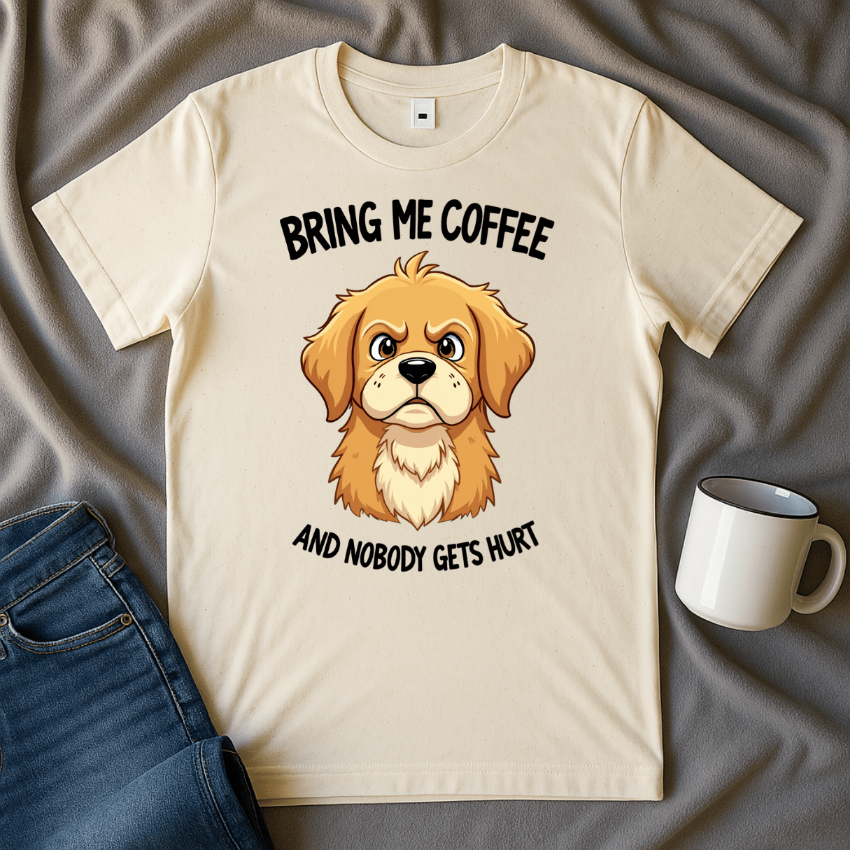 Bring Me Coffee And Nobody Gets Hurt Golden Retriver T-shirt