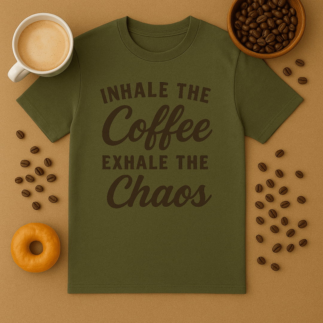 Inhale The Coffee, Exhale The Chaos Tee
