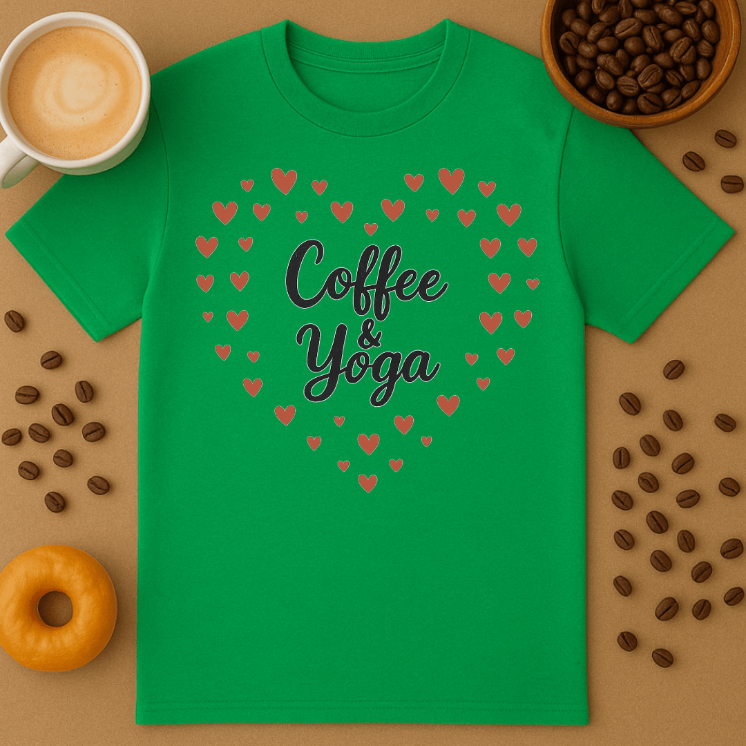 Coffee & Yoga Heart Tee
