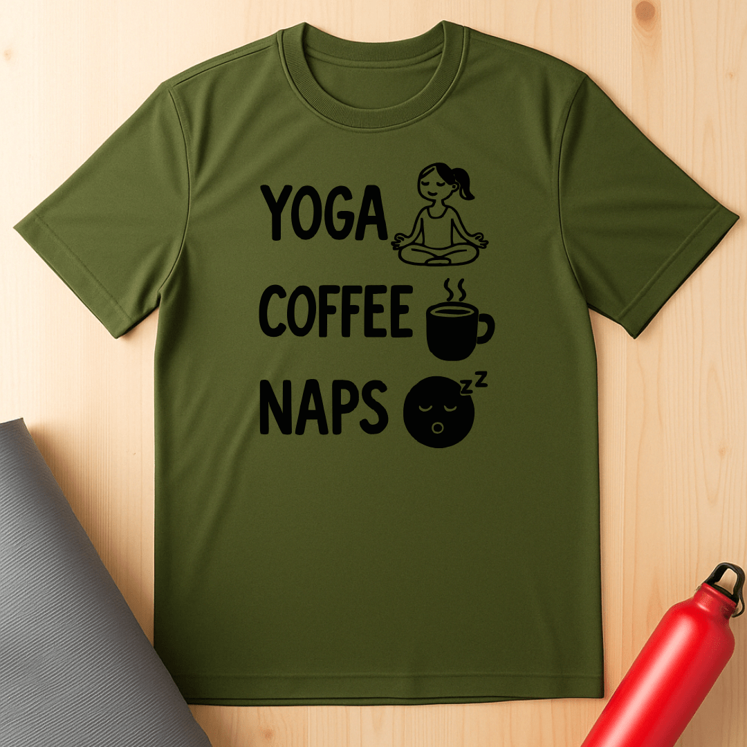 Yoga Coffee Naps Unisex Tee