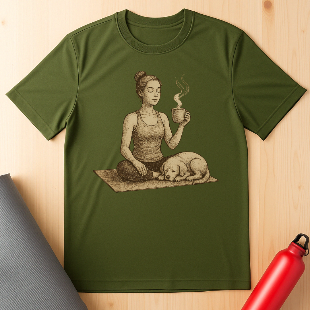 Vintage Style Coffee Yoga Tee
