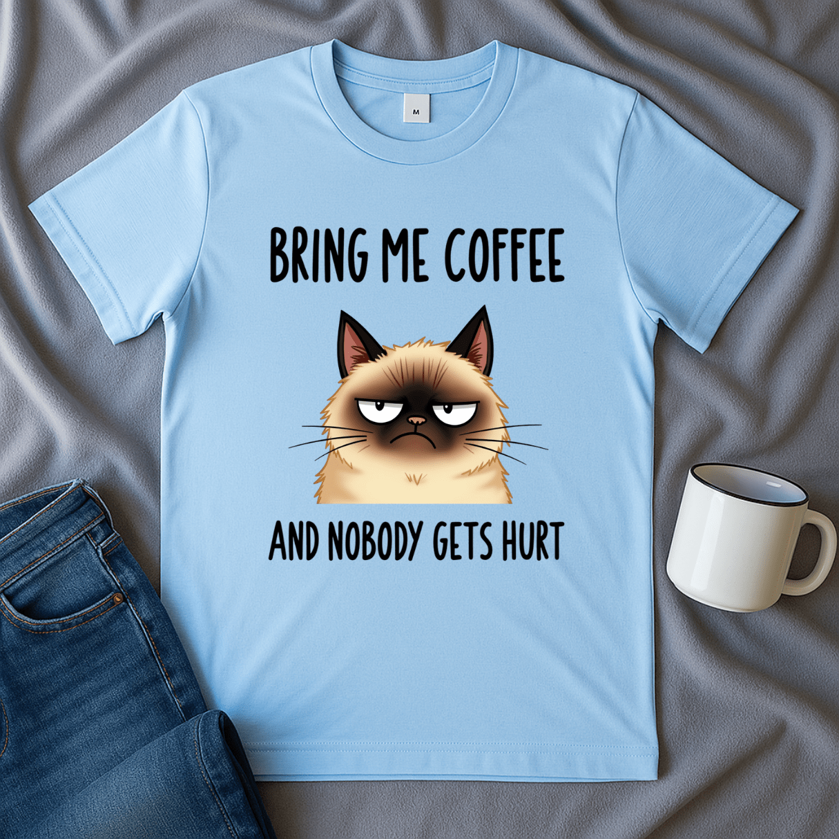 Bring Me Coffee, And Nobody Gets Hurt Cat T-shirt