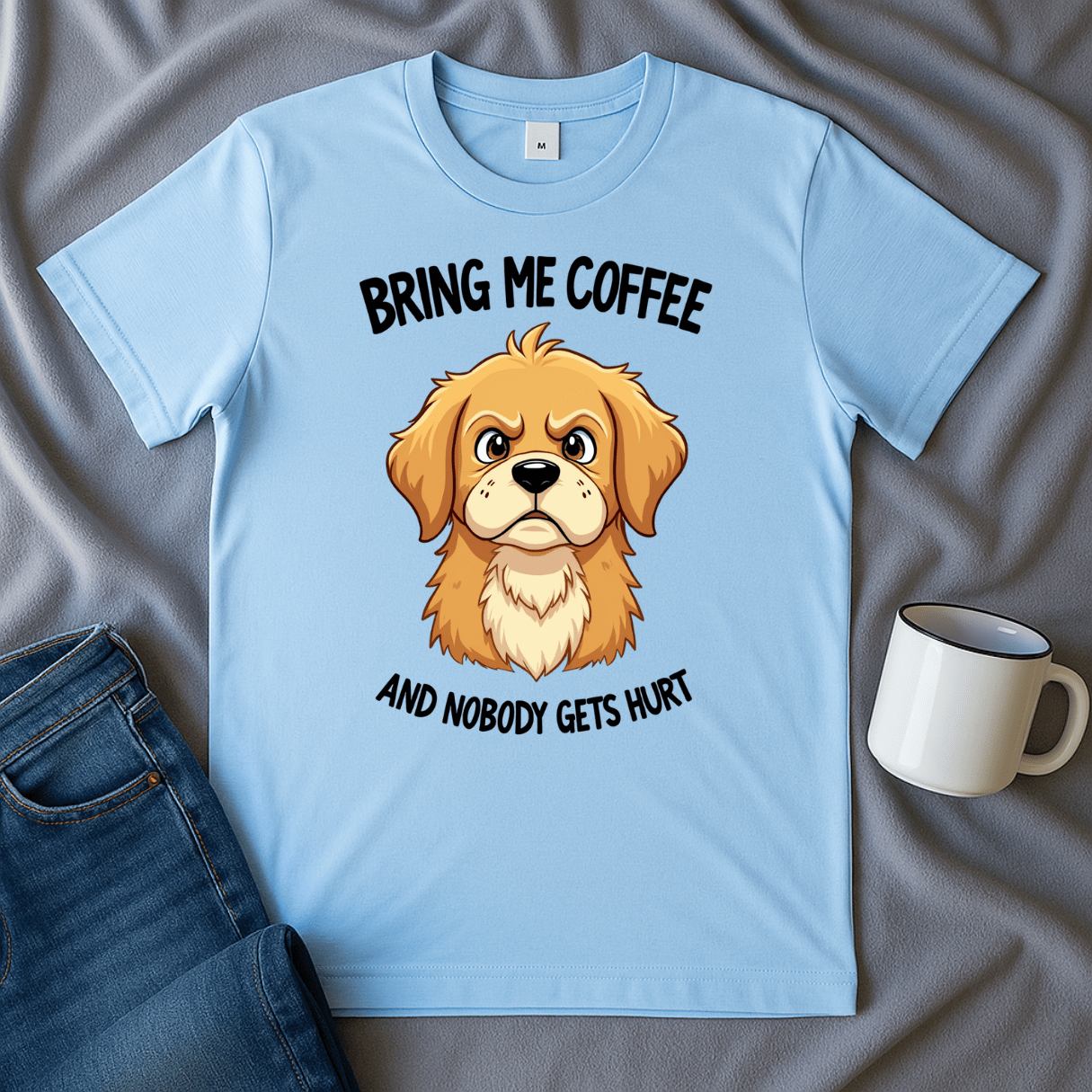 Bring Me Coffee And Nobody Gets Hurt Golden Retriver T-shirt