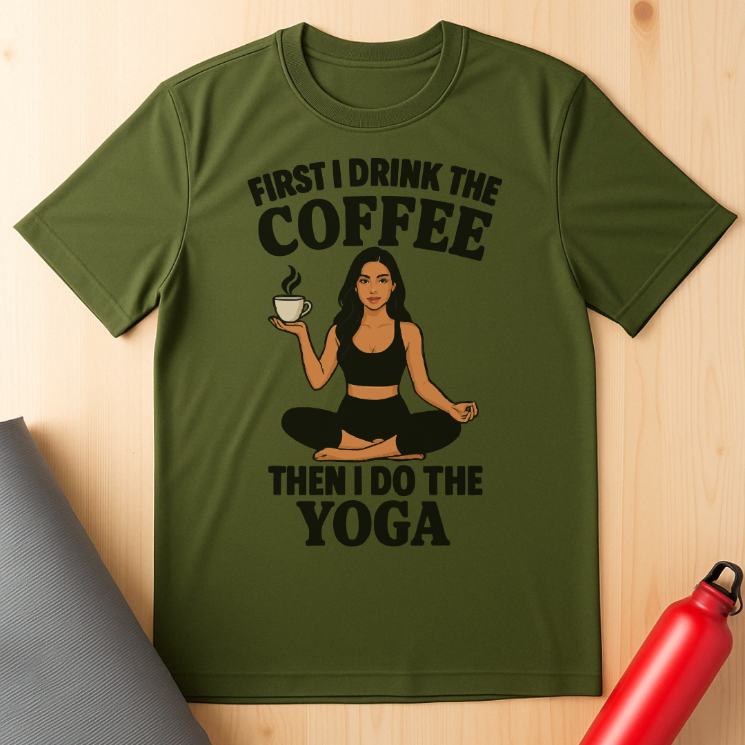 Yoga Pose Coffee Tee