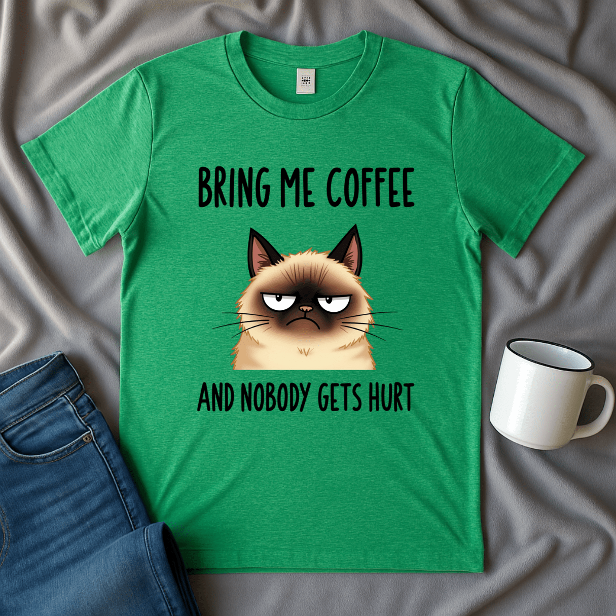 Bring Me Coffee, And Nobody Gets Hurt Cat T-shirt