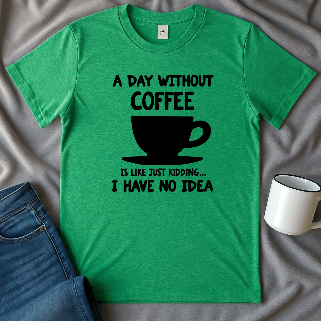 A Day Without Coffee Is Like, Just Kidding I Have No Idea Tee