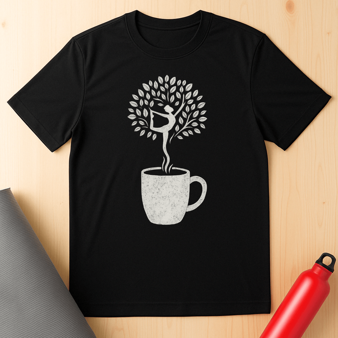Coffee, Yoga Tree Tee