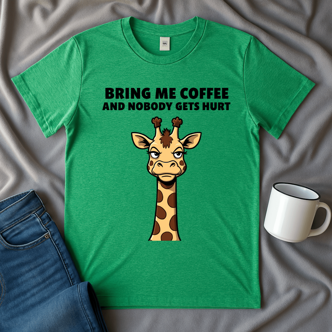 Bring Me Coffee And Nobody Gets Hurt Giraffe T-shirt