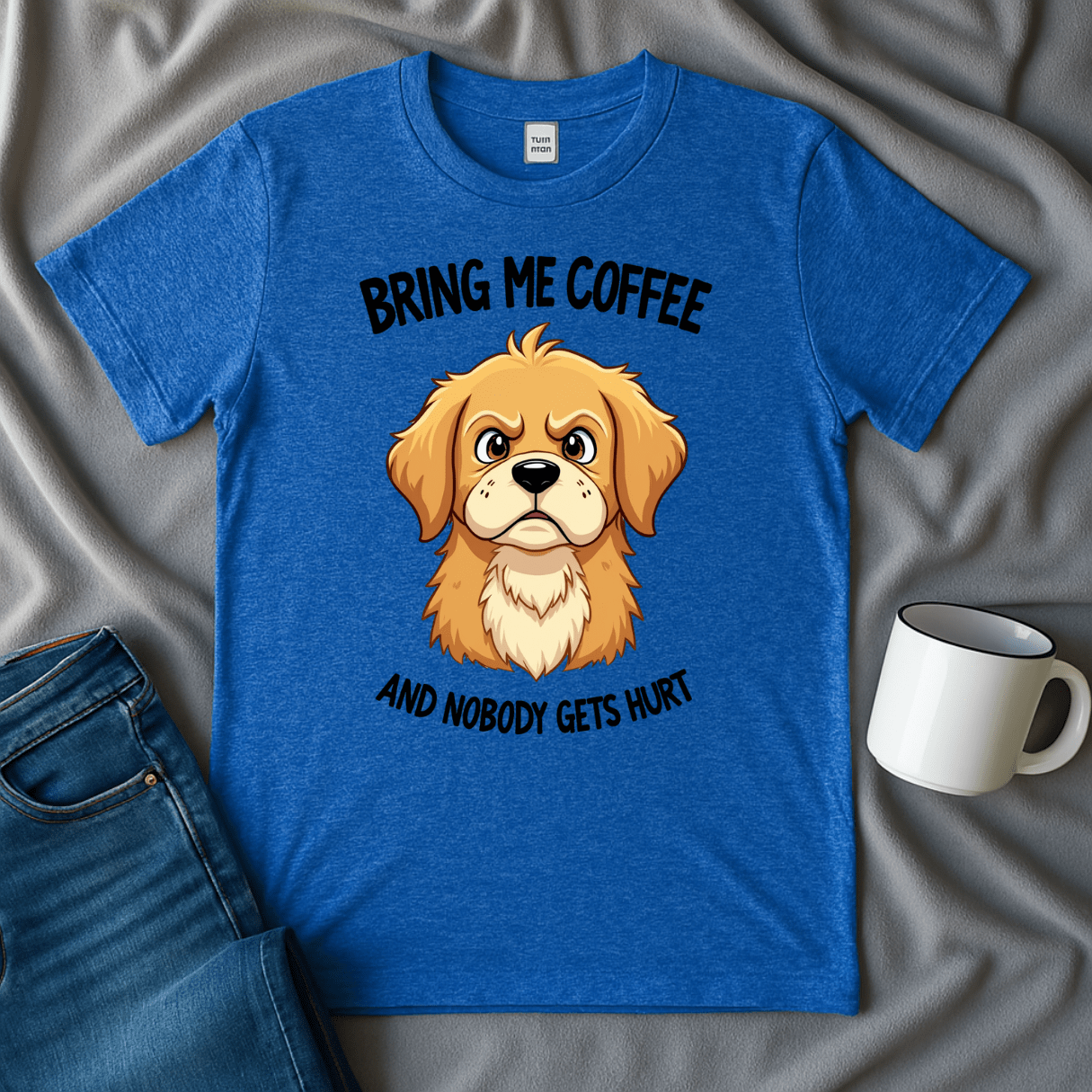 Bring Me Coffee And Nobody Gets Hurt Golden Retriver T-shirt