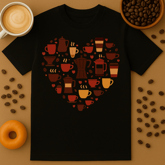 Love Heart Coffee Shirt