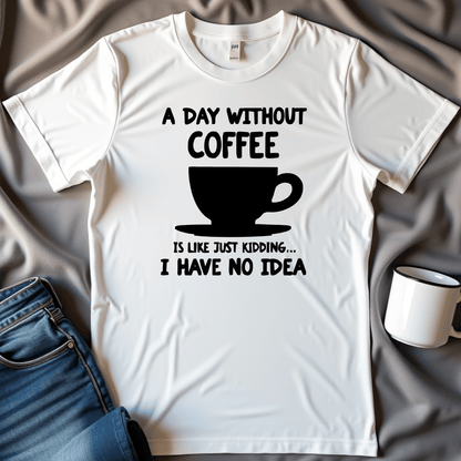 A Day Without Coffee Is Like, Just Kidding I Have No Idea Tee