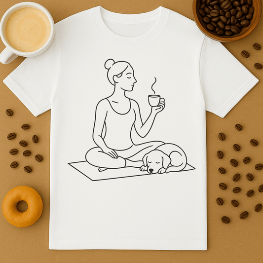 Yoga Line Art Dog Tee
