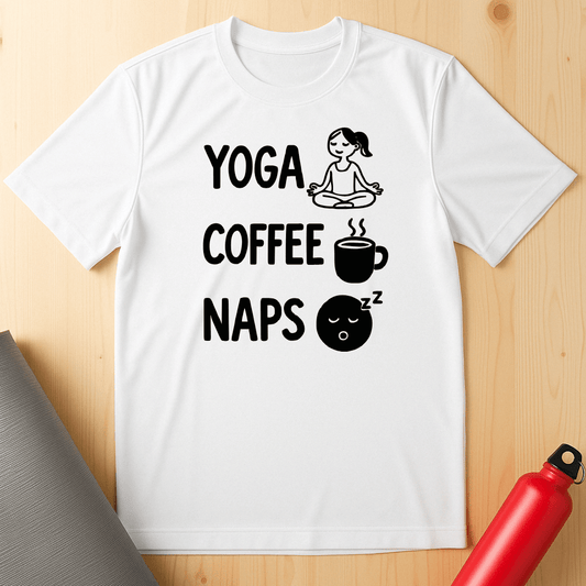 Yoga Coffee Naps Unisex Tee