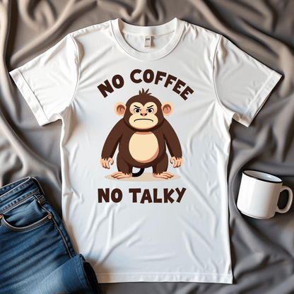 No Coffee No Talky Monkey T-shirt