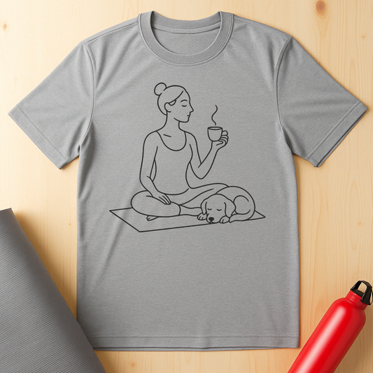 Yoga Line Art Dog Tee