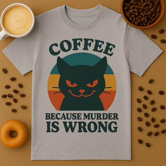 Coffee Because Murder Is Wrong Graphic Tee